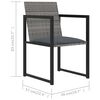 vidaXL Salon de jardin 7 pcs avec coussins R&eacute;sine tress&eacute;e Gris