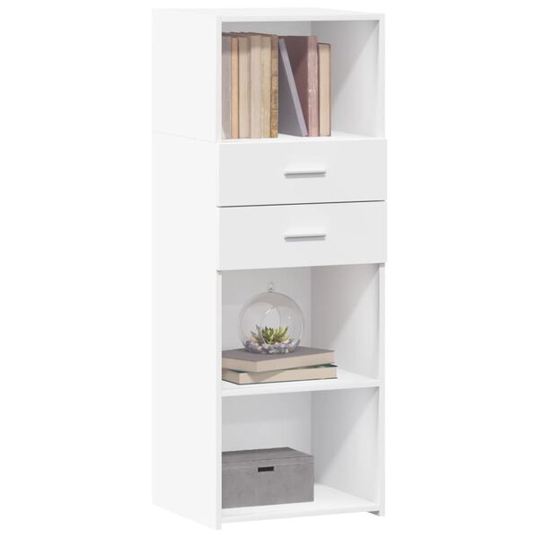vidaXL Buffet haut blanc 45x42,5x124 cm bois d'ing&eacute;nierie