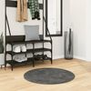 vidaXL Tapis OVIEDO &agrave; poils courts anthracite &Oslash; 80 cm