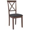 vidaXL Chaises &agrave; manger 2 pcs blanc bois massif caoutchouc
