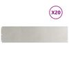vidaXL Bordures de pelouse 20 pcs 25x103 cm acier inoxydable