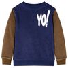 Sweatshirt pour enfants bleu marine fonc&eacute; 116