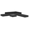 vidaXL Salon de jardin 8 pcs avec coussins r&eacute;sine tress&eacute;e noir