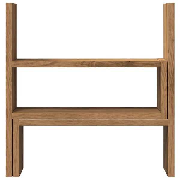 vidaXL Organisateur de bureau réglable chêne artisanal bois ingénierie