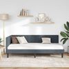 vidaXL Cadre de lit d'angle Gris fonc&eacute; 90 cm x 190 cm Velours