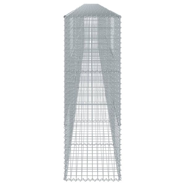 vidaXL Panier gabion avec couvercle 1200x50x150 cm fer galvanis&eacute;