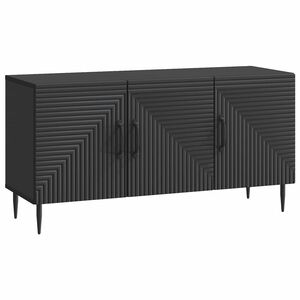vidaXL Meuble TV Noir 99 x 34,5 x 50 cm Bois d'ing&eacute;nierie