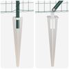 vidaXL Cl&ocirc;ture avec poteau Vert 1 x 25 m Acier et PVC