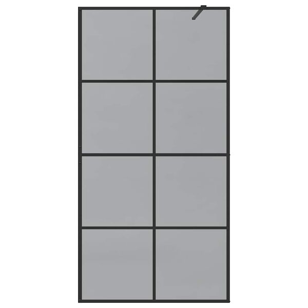 vidaXL Mur de Douche &agrave; L'Italienne Noir 100 x 195 cm verre tremp&eacute;