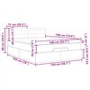 vidaXL Lit ottoman avec matelas et LED noir 140x190 cm tissu