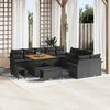 vidaXL Ensemble de canap&eacute; de jardin avec coussin 13 pcs Noir