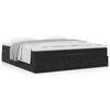 VidaXL Cadre de lit ottoman avec matelas noir 160x200 cm velours