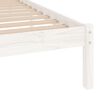 vidaXL Cadre de lit sans matelas blanc bois massif