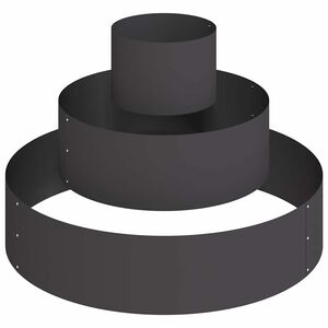 vidaXL Cache-pot de jardin Noir 90 x 90 x 20 cm Acier lamin&eacute; &agrave; froid