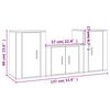 vidaXL Ensemble de meubles TV 3 pcs Sonoma gris Bois d'ing&eacute;nierie