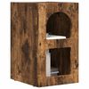 vidaXL Table de chevet Ch&ecirc;ne fum&eacute; 29,5 x 33,5 x 50 cm