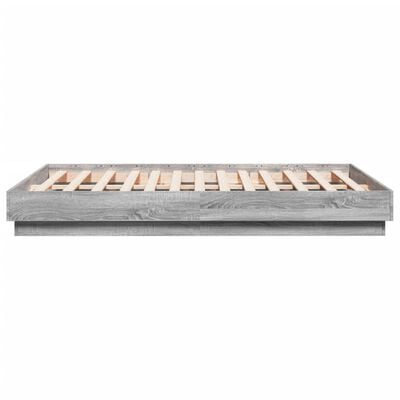 vidaXL Cadre de lit sans matelas sonoma gris 120x190 cm