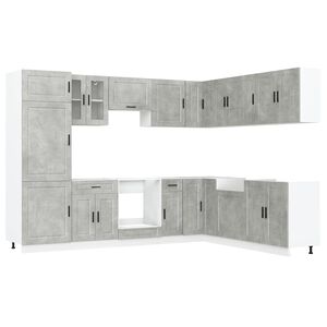 vidaXL Ensemble d'armoires de cuisine 14 pcs Porto bois d'ing&eacute;nierie