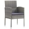 vidaXL Ensemble &agrave; manger de jardin et coussins 7pcs Anthracite
