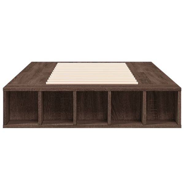 vidaXL Cadre de lit sans matelas ch&ecirc;ne marron 90x190 cm