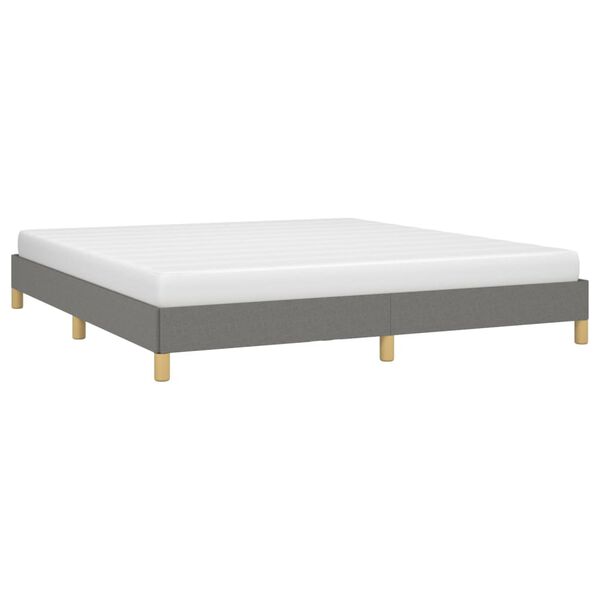 vidaXL Cadre de lit sans matelas gris fonc&eacute; 180x200 cm tissu