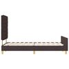 vidaXL Cadre de lit avec t&ecirc;te de lit Marron fonc&eacute; 120 x 200 cm tissu