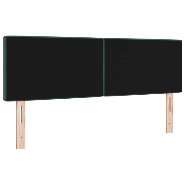 vidaXL Tête de lit avec tête de lit Vert foncé 160 cm Cuir synthétique
