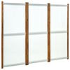 vidaXL Cloison de s&eacute;paration 3 panneaux Blanc cr&egrave;me 210x170 cm