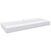 vidaXL Lavabo 120x46x11 cm Fonte min&eacute;rale/marbre Blanc