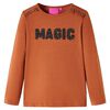 T-shirt enfants &agrave; manches longues cognac 140