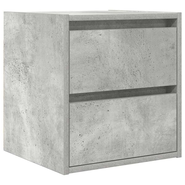 vidaXL Table de chevet murale gris b&eacute;ton 38x34x40 cm