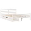 vidaXL Cadre de lit sans matelas blanc 140x200 cm bois de pin massif