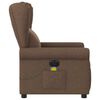 vidaXL Fauteuil inclinable de massage &eacute;lectrique marron tissu