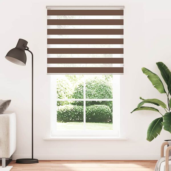 vidaXL Store z&egrave;bre marron 125x200cm largeur du tissu 120,9cm polyester