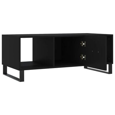 vidaXL Table basse noir 102x50x40 cm bois d'ingénierie