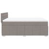 vidaXL Sommier &agrave; lattes de lit avec matelas Taupe 140x200 cm Tissu