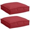 vidaXL Coussin 2 pc Tissu Oxford Bordeaux 40 x 40 x 8 cm