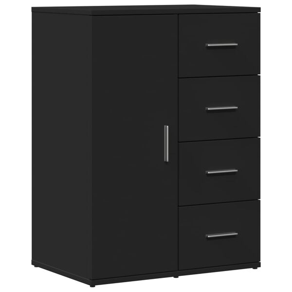 vidaXL Buffets 2 pcs noir 59x39x80 cm bois d'ing&eacute;nierie