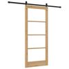 vidaXL Porte coulissante ORKDAL Naturel et Noir 86 x 198,5 cm