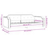 vidaXL Lit de repos sans matelas noir 90x200 cm tissu