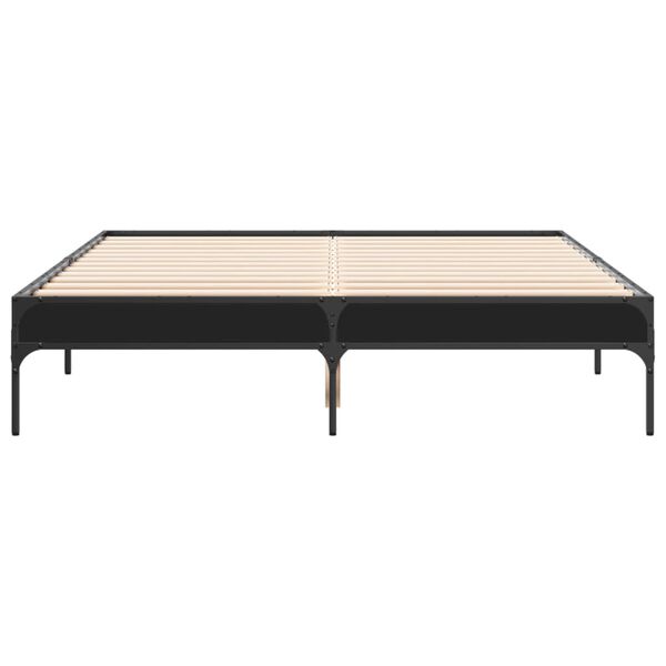 vidaXL Cadre de lit sans matelas noir 120x200 cm
