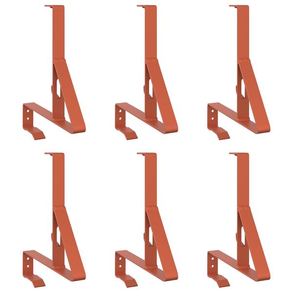 vidaXL Support de Garde Neige Rouge 29,5 x 3 x 34,5 cm Acier