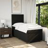 vidaXL Sommier &agrave; lattes de lit et matelas Noir 80x200 cm Tissu
