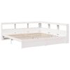 vidaXL Lit biblioth&egrave;que sans matelas blanc 180x200 cm bois pin massif