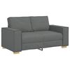 vidaXL Canap&eacute; 2 places Gris fonc&eacute; 160x78x84 cm Tissu