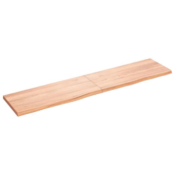 vidaXL &Eacute;tag&egrave;re murale marron clair bois ch&ecirc;ne massif trait&eacute;