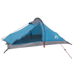 vidaXL Tente de randonn&eacute;e 4 personne Bleu