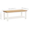 vidaXL Table basse 110x55x40 cm Bois de ch&ecirc;ne massif
