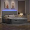 VidaXL Cadre de lit ottoman et matelas gris clair 160x200cm tissu