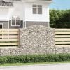 vidaXL Paniers &agrave; gabions arqu&eacute;s 14 pcs 200x30x180/200 cm Fer galvanis&eacute;